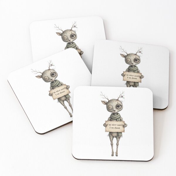 Item preview, One Eyed Deer Holding Sign designed and sold by Faelottie.