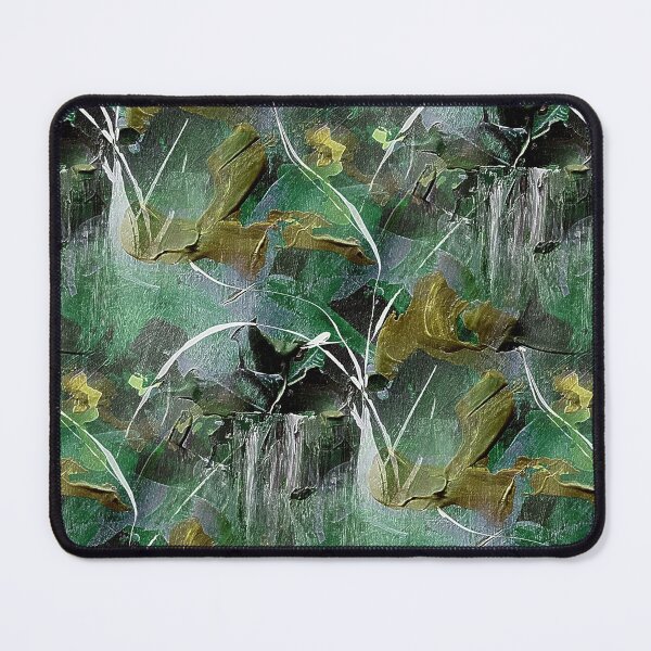 Item preview, Abstract Bird Flower Garden in Green and Yellow designed and sold by Artistestella.
