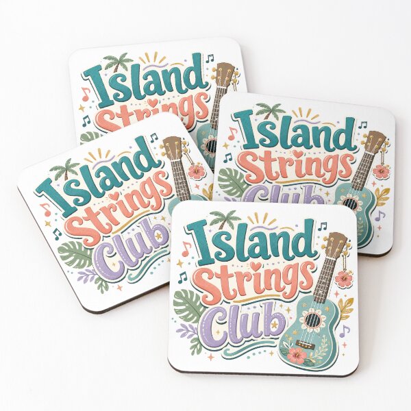 Item preview, Island Strings Club Tropical Ukulele Music Lover Beach Summer Art designed and sold by inkoutninja.
