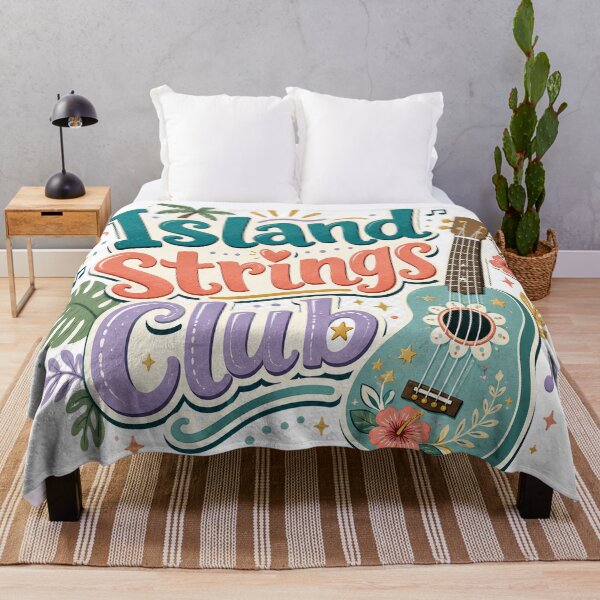 Item preview, Island Strings Club Tropical Ukulele Music Lover Beach Summer Art designed and sold by inkoutninja.