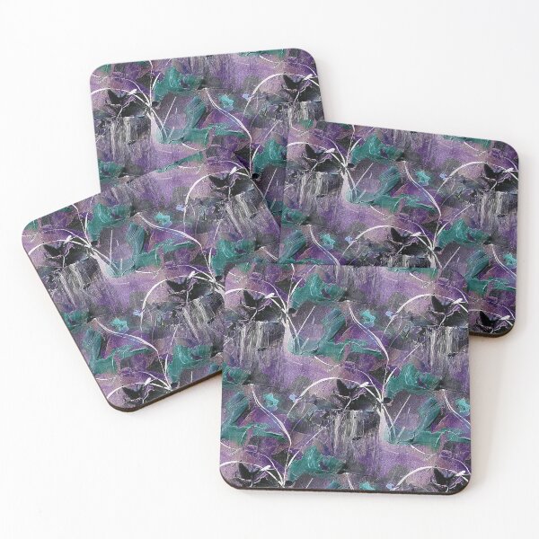 Item preview, Abstract Bird Flower Garden in Purple and Teal designed and sold by Artistestella.