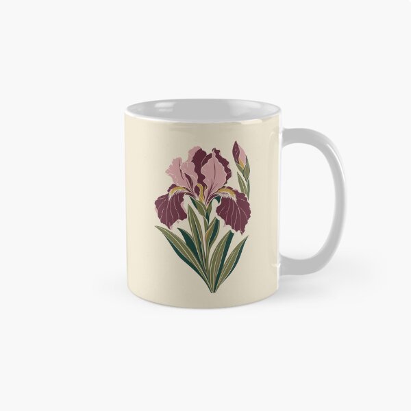 Item preview, Iris Linocut Art – Iris Flower Block Print Cushion and Wall Art designed and sold by In A Word | One-Word Tees & Gifts.
