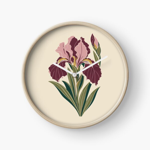 Item preview, Iris Linocut Art – Iris Flower Block Print Cushion and Wall Art designed and sold by In A Word | One-Word Tees & Gifts.