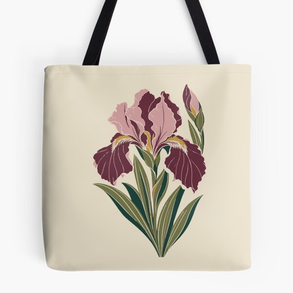 Item preview, Iris Linocut Art – Iris Flower Block Print Cushion and Wall Art designed and sold by In A Word | One-Word Tees & Gifts.