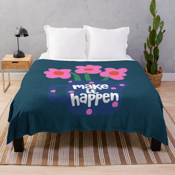 Item preview, Make It Happen Floral Motivation Quote designed and sold by NosandEdgy.