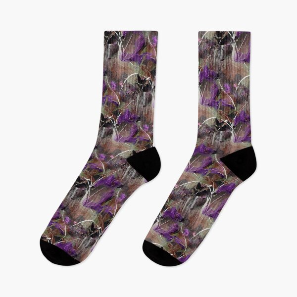 Item preview, Abstract Bird Flower Garden in Mauve and Brown designed and sold by Artistestella.