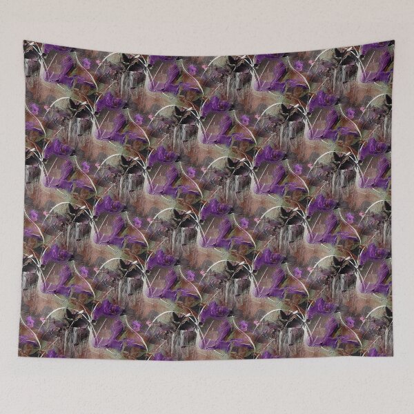 Item preview, Abstract Bird Flower Garden in Mauve and Brown designed and sold by Artistestella.