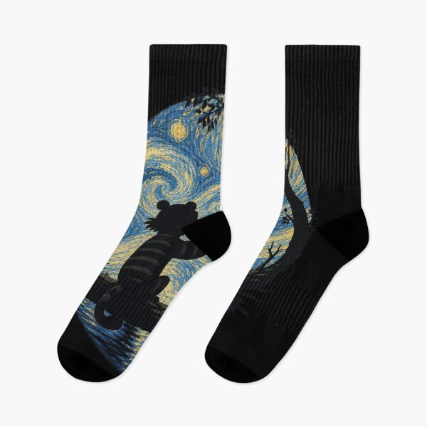 Item preview, Calvin And Hobbes Starry Night designed and sold by Fucboyday.