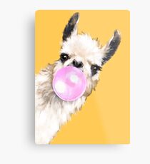 Bubble Gum Sneaky Lama in Senfgelb Metalldruck