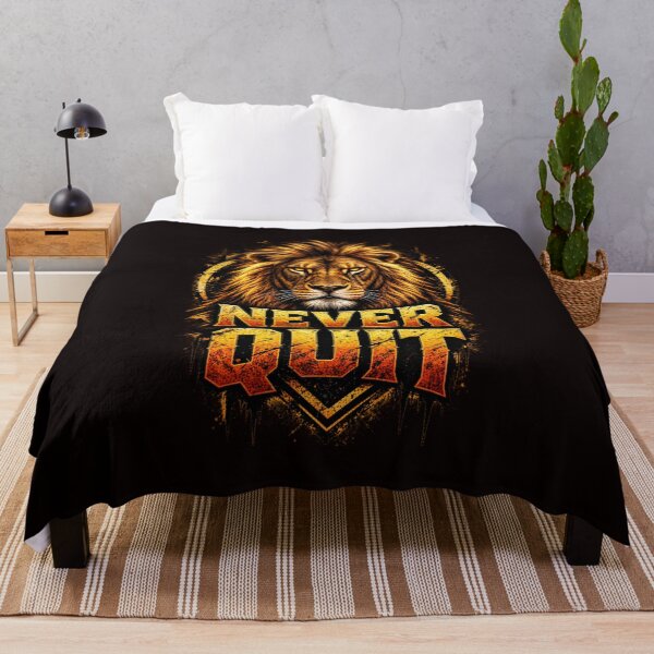 Item preview, Never Quit Fierce Lion Motivation Tee Graphic designed and sold by Ibrahimsaeed27.