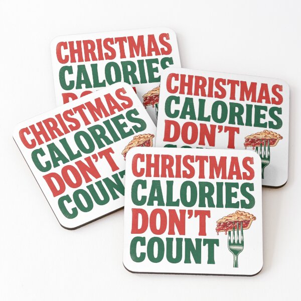 Item preview, Christmas Calories Dont Count – Funny Holiday Pie Typography designed and sold by CozyCornerDesigns.