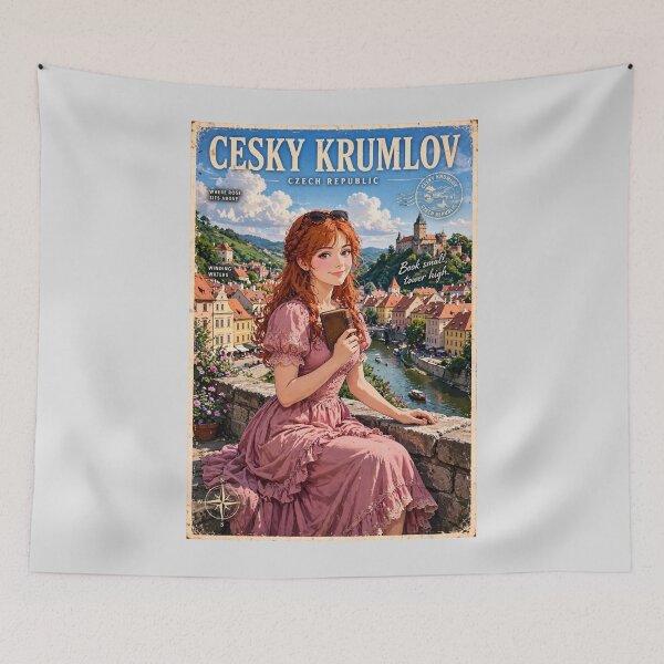 Item preview, Czech Republic — Český Krumlov — A Fairytale Afternoon by the River designed and sold by DibujandoPorfa.