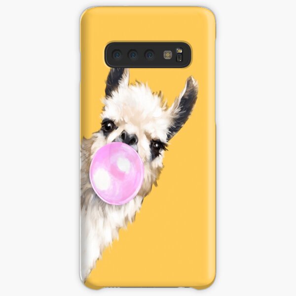 Bubble Gum Sneaky Llama in Senfgelb Samsung Galaxy Leichte Hülle
