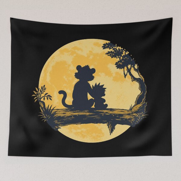 Item preview, Calvin And Hobbes Moon designed and sold by Fucboyday.