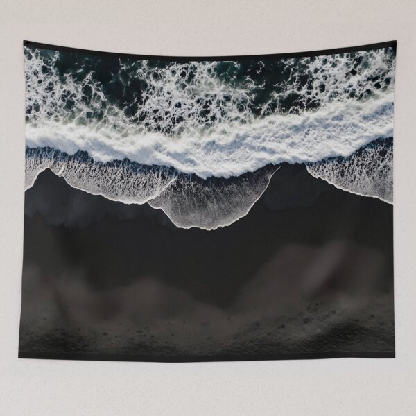 Item preview, Ariel Waves Over Black Sand designed and sold by ConcreteCandy.