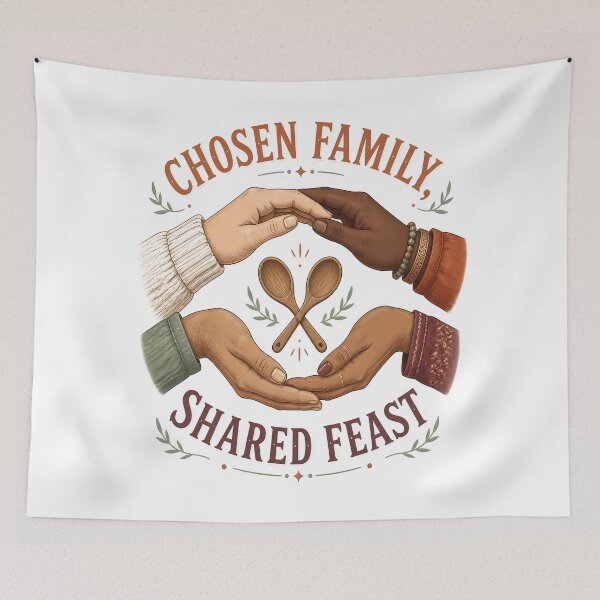 Item preview, Chosen Family Shared Feast Friendsgiving designed and sold by LiviuGligoros.