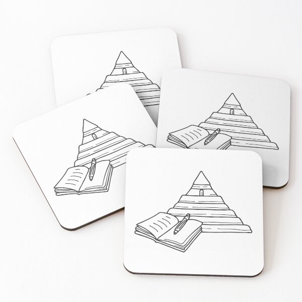Item preview, A ziggurat close to a journal set on a rock designed and sold by rasagamastore.
