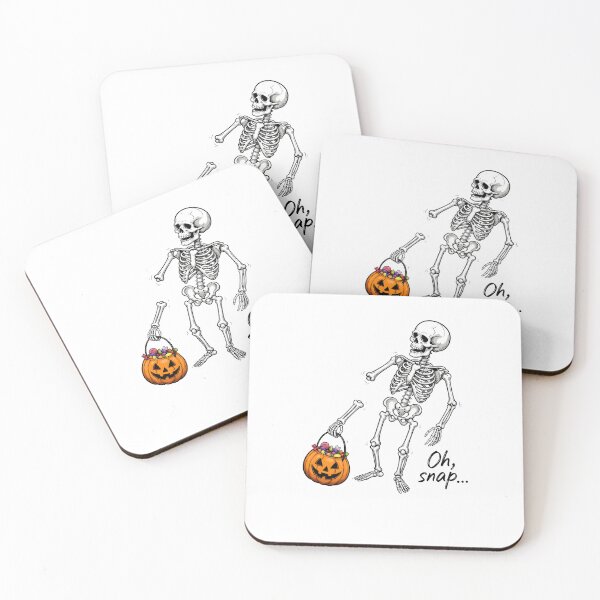 Item preview, Skeleton Oh Snap Halloween Candy Pumpkin designed and sold by Dmo3HarkoArt.