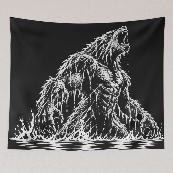 Item preview, Dewey Lake Monster, angry (White) 1 designed and sold by Dewey Lake Monster™.