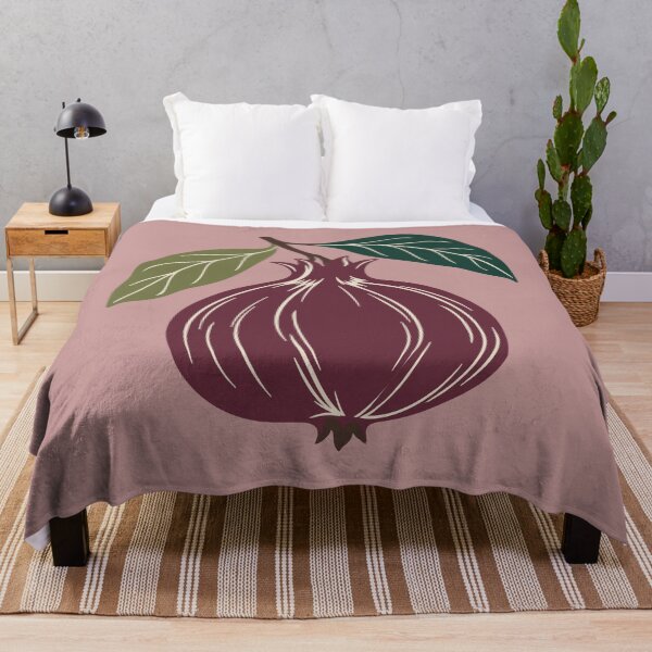 Item preview, Whole Pomegranate Linocut Art on Dusty Pink – Pomegranate Block Print Cushion and Wall Art designed and sold by In A Word | One-Word Tees & Gifts.