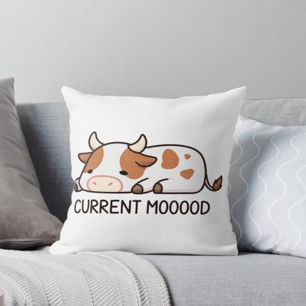 Item preview, Cute Cow Current Mood  designed and sold by OMITTEROMINOUS.