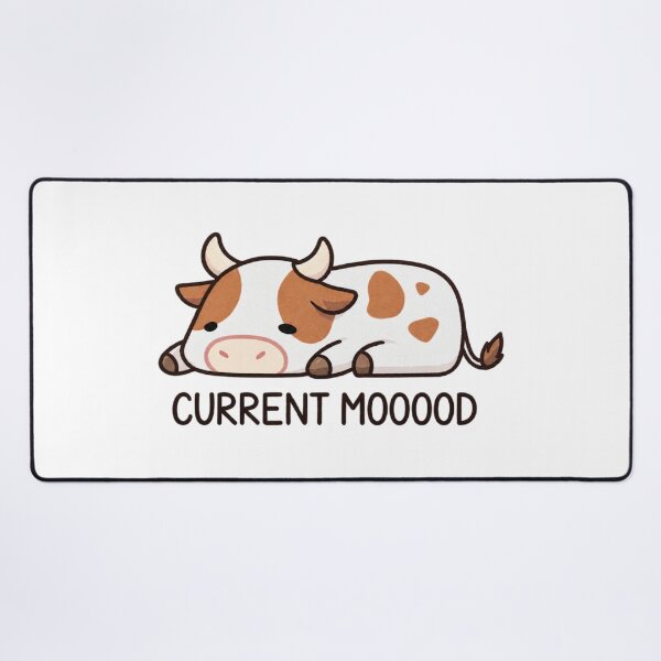 Item preview, Cute Cow Current Mood designed and sold by OMITTEROMINOUS.