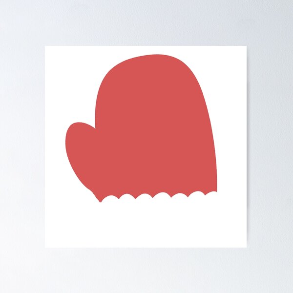 Item preview, Red Winter Mitten Scalloped Cuff designed and sold by raun.draw.