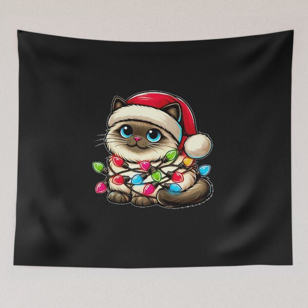 Item preview, Kawaii Siamese Cat Christmas Hat designed and sold by FrankIsabel.