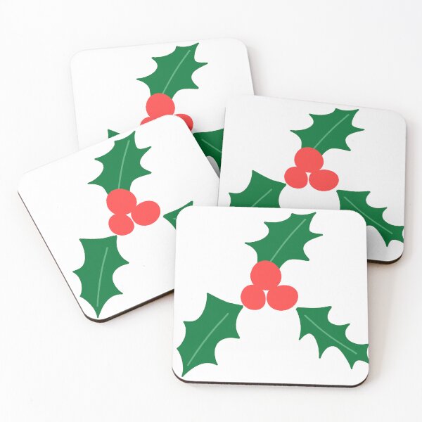 Item preview, Classic Christmas Holly Berries Leaves designed and sold by raun.draw.