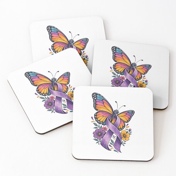 Item preview, Butterfly Purple Awareness Ribbon designed and sold by HeleneKarlsen.