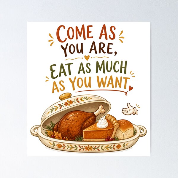 Item preview, Come As You Are Eat As Much As You Want designed and sold by BernoNickel.