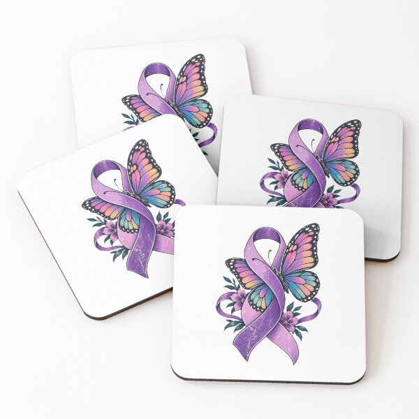 Item preview, Purple Butterfly Awareness Ribbon designed and sold by HeleneKarlsen.
