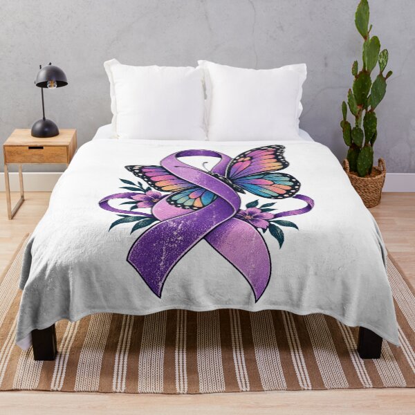 Item preview, Purple Butterfly Awareness Ribbon designed and sold by HeleneKarlsen.