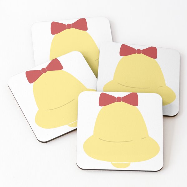Item preview, Yellow Bell With Red Ribbon Bow designed and sold by raun.draw.