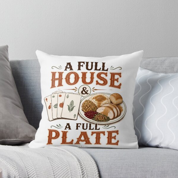 Item preview, A Full House & A Full Plate Thanksgiving Foodie designed and sold by BernoNickel.