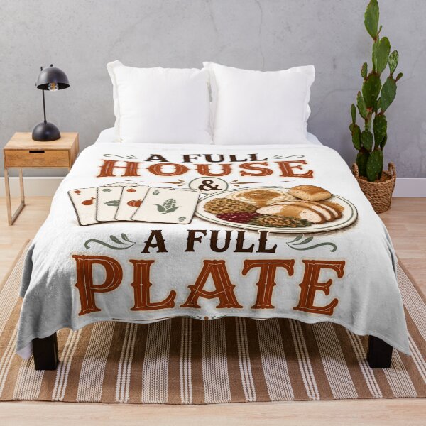 Item preview, A Full House & A Full Plate Thanksgiving Foodie designed and sold by BernoNickel.