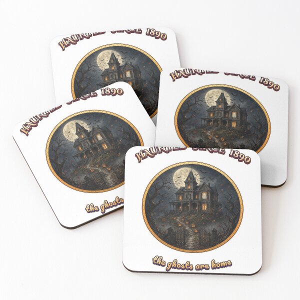 Item preview, Haunted House Vintage Halloween Victorian Mansion Full Moon designed and sold by MiniSaga Shop.