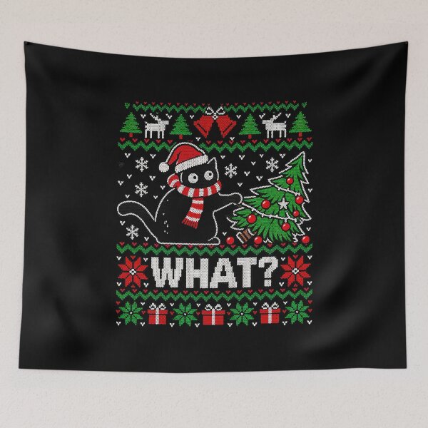 Item preview, Cat Christmas Tree Meme, What Ugly Sweater designed and sold by graphic-genie.