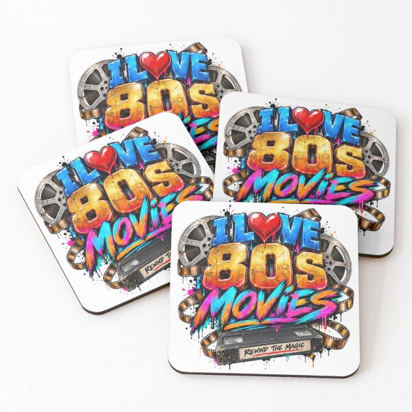 Item preview, I Love 80s Movies – Retro VHS Cinema Neon Graffiti Art designed and sold by DansCreations42.