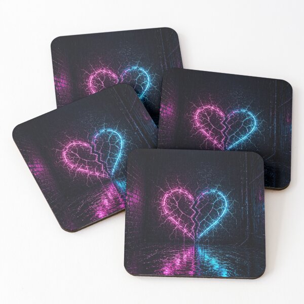 Item preview, Broken Neon Cracked Heart Dark Alley designed and sold by Nation Banter.