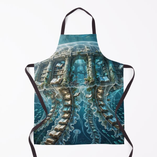 Item preview, The Forgotten Library of the Ocean – A Jellyfish Fantasy designed and sold by DreamyWallVibes.