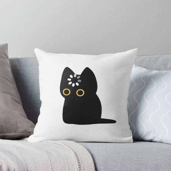 Item preview, Black Cat Void Loading Cute Silly Funny designed and sold by OMITTEROMINOUS.