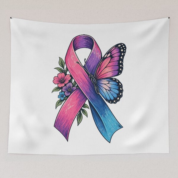 Item preview, Butterfly Awareness Ribbon designed and sold by HeleneKarlsen.