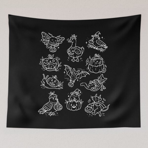 Item preview, Halloween Animals Coloring Spooky Pumpkin and Witchy designed and sold by raewaelchi.