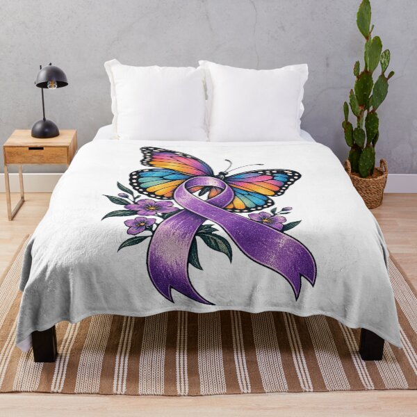 Item preview, Purple Butterfly Awareness Ribbon designed and sold by HeleneKarlsen.