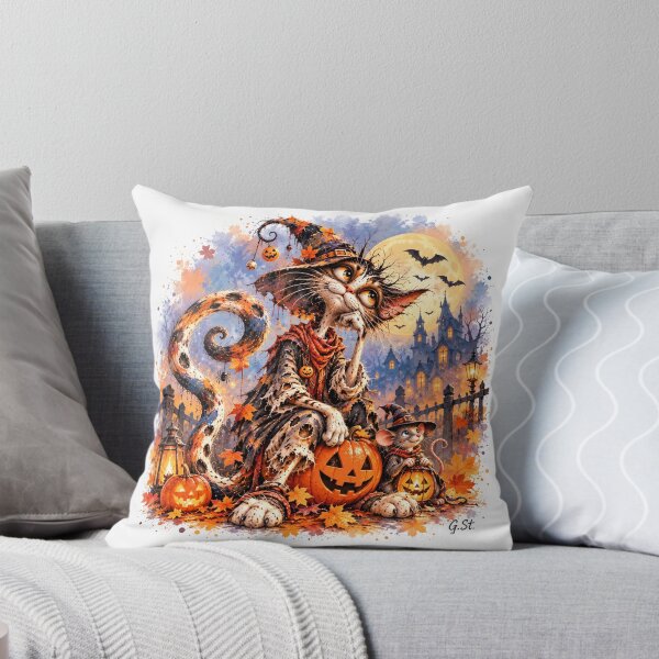 Item preview, The Crooked Halloween Cat designed and sold by Farbenfantasie.