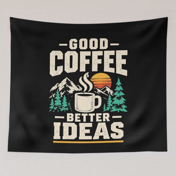 Item preview, Good Coffee Better Ideas Vintage Mountain designed and sold by raewaelchi.