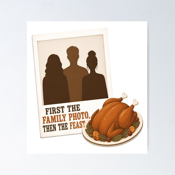 Item preview, Food First Family Later Funny Thanksgiving designed and sold by KristenosNehk.