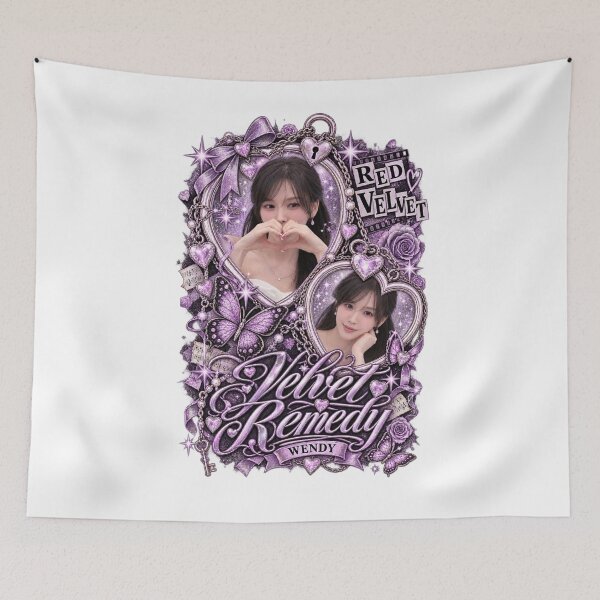 Item preview, Red Velvet Wendy Velvet Remedy Silver Heart Frame designed and sold by Valereekmerch.