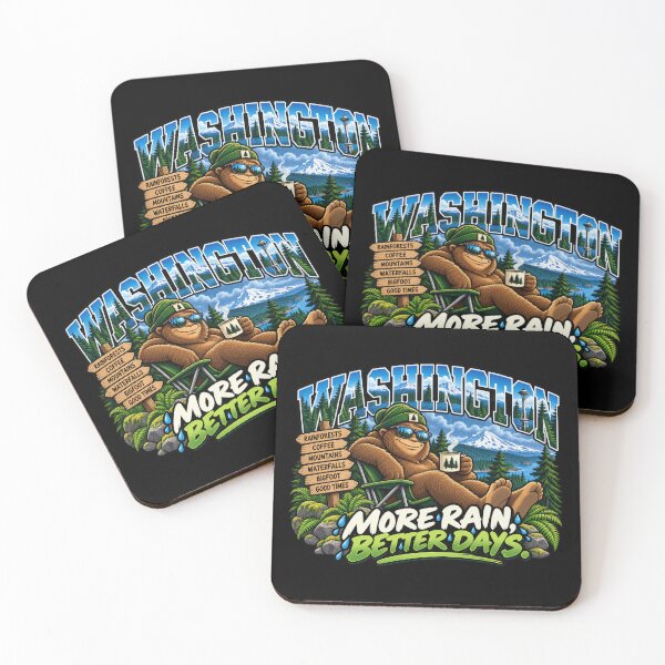 Item preview, Funny Washington State Bigfoot – More Rain Better Days designed and sold by TheTrendsDesk.